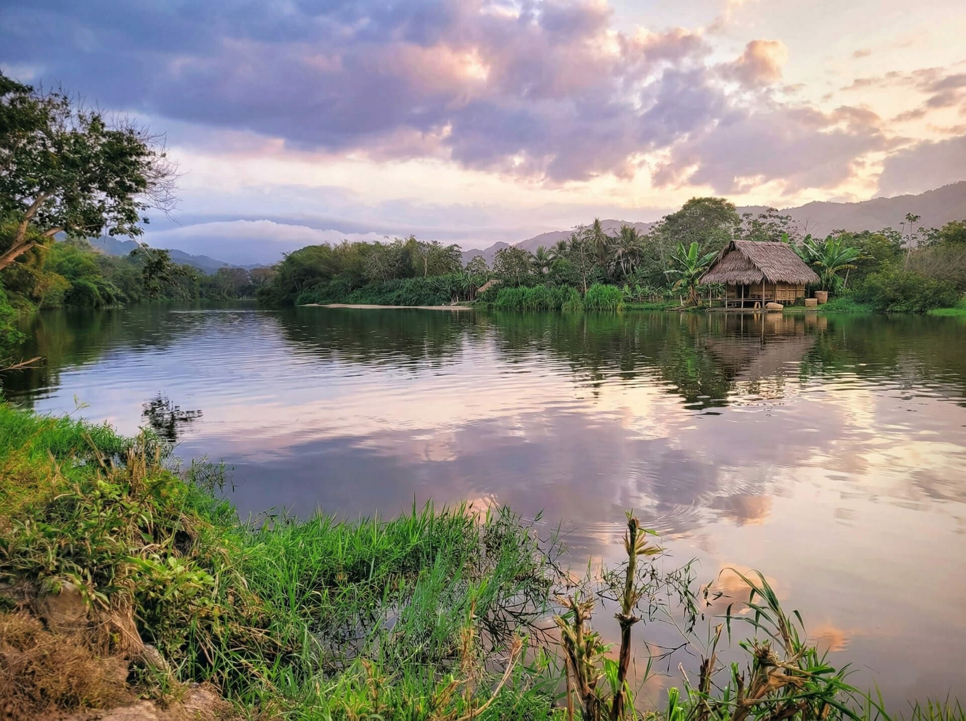 Río Palomino at sunset with the Sierra Nevada in the background